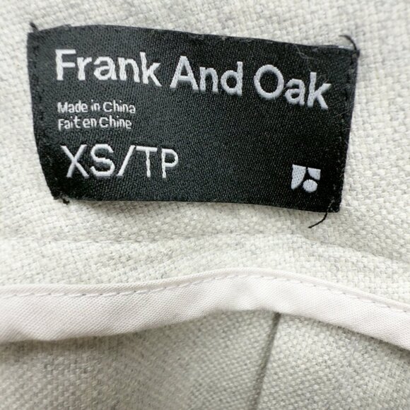 FRANK & OAK Cotton Linen Midi Office Minimalist Academia Pale Gray Skirt s XS - Picture 7 of 9